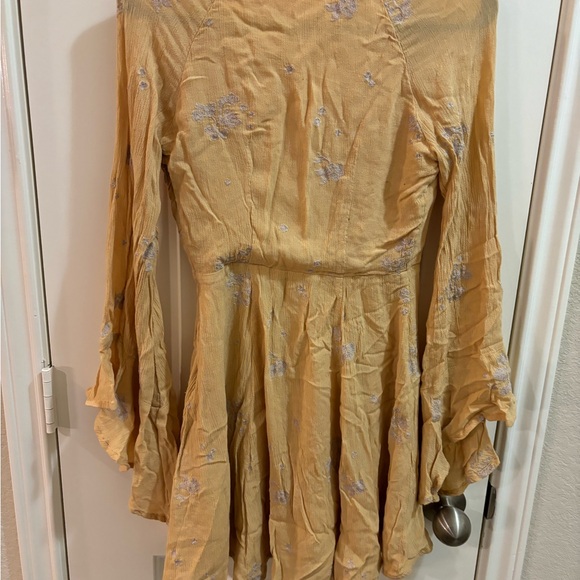 Floral Embroidered Yellow Dress - Picture 4 of 4